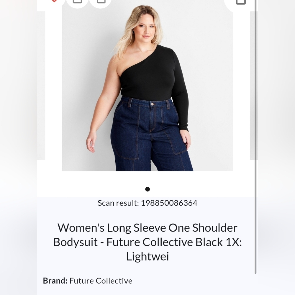 Future Collective Long Sleeve One Shoulder Bodysuit